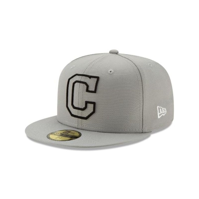 Cleveland Indians Gorra | New Era MLB Logo Elements Tonal 59fifty Fitted Cap Mexico - Grises